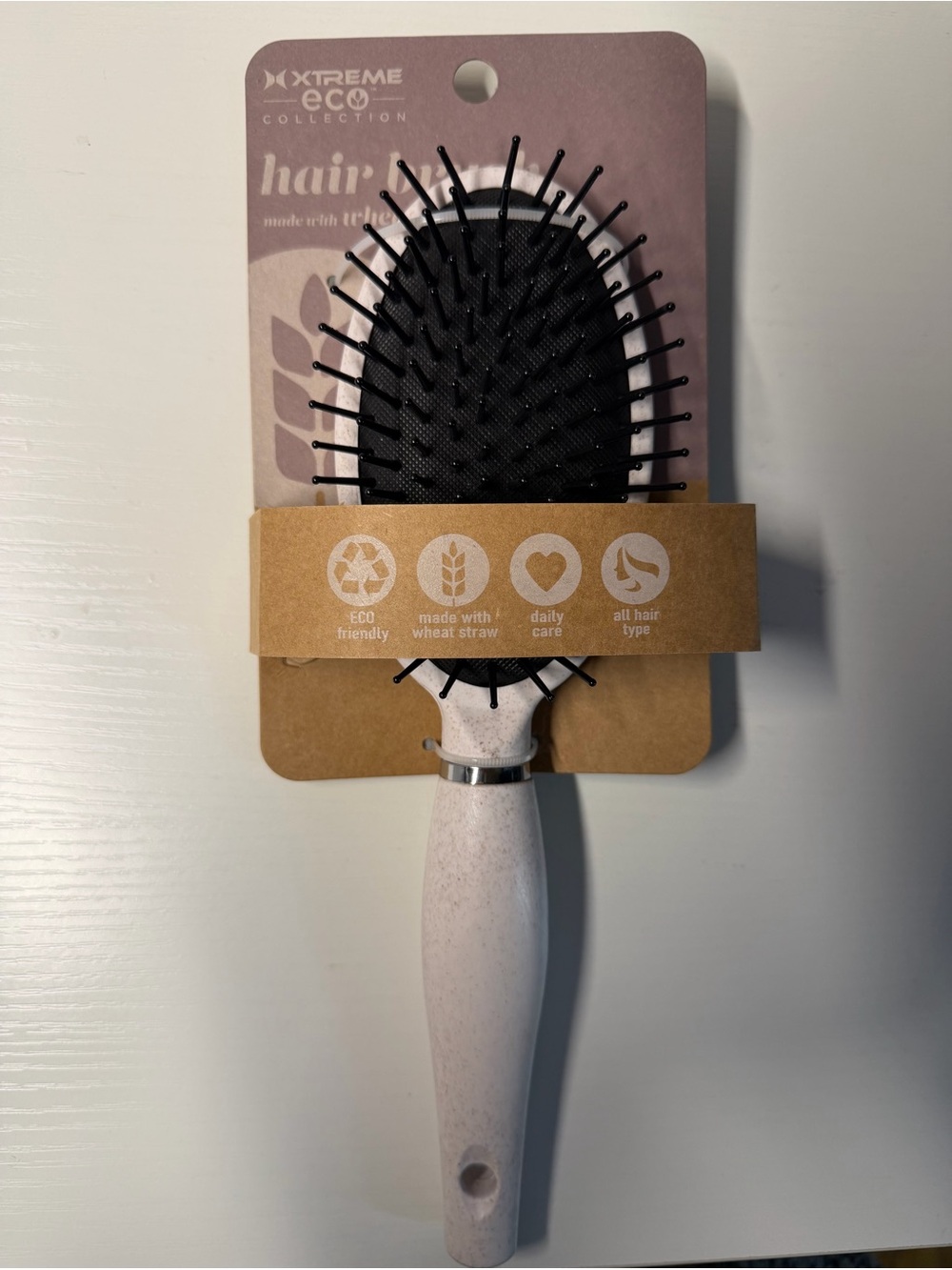 White Hair Brush - Detangling & Scalp Massage